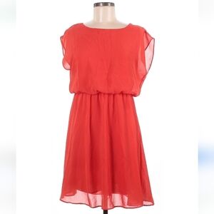 Sweet Storm Elegant Orange Chiffon Dress Size Large